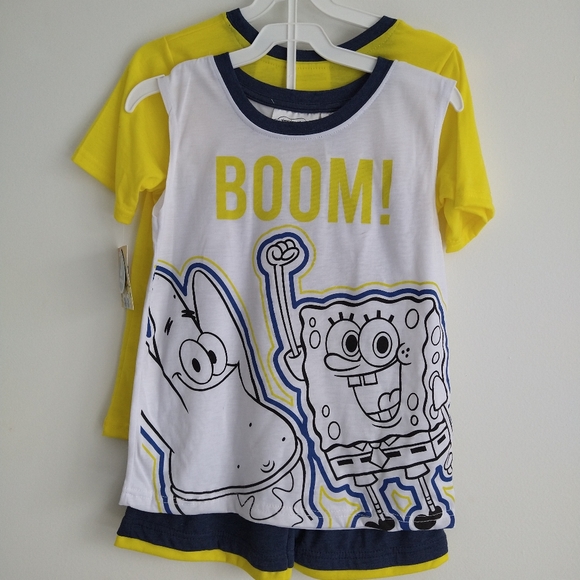 Nickelodeon Sponge bob squarepants Shirt & short set size 7 - Picture 2 of 4
